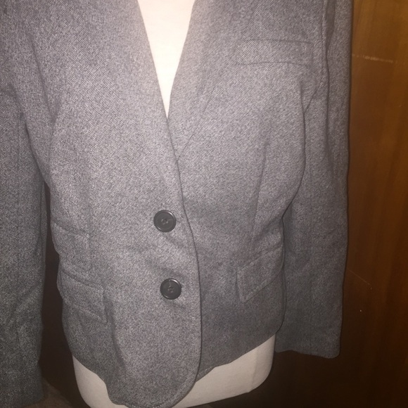 Women J.crew herringbone wool blazer jacket 12 - Picture 2 of 5